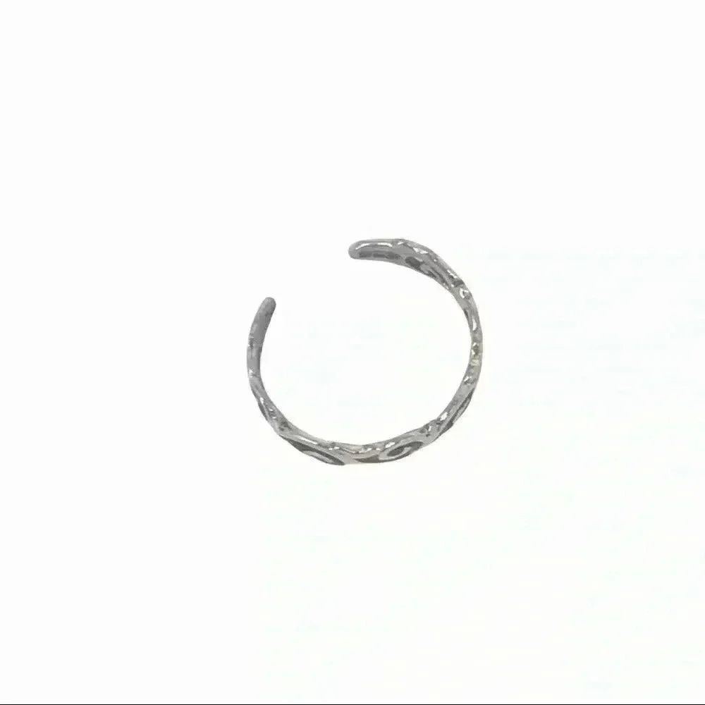 925 TOE RING XS STAMPED STERLING SILVER WAVES IN THE WIND ADJUSTABLE